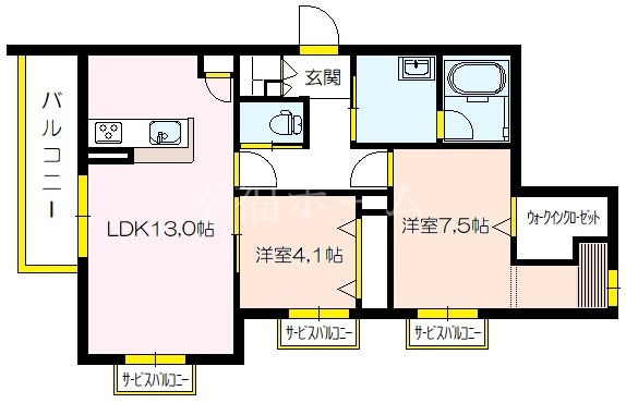 【シャーメゾン鴫野東三の間取り】