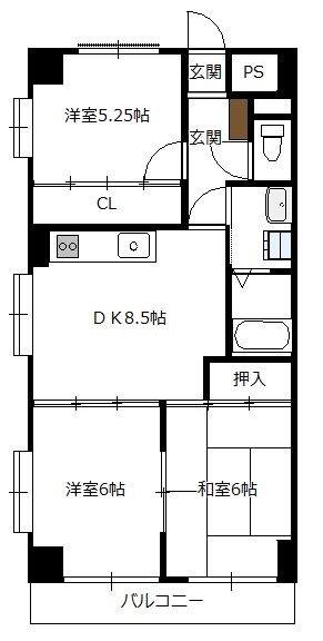 ガーデンコートＩＭＡＩの間取り