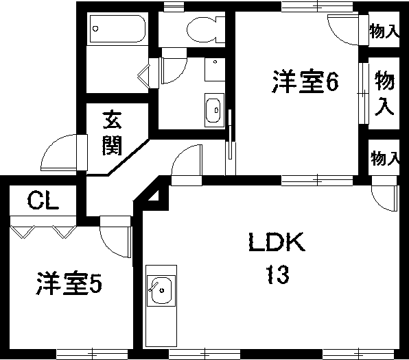 知多郡東浦町大字藤江のアパートの間取り