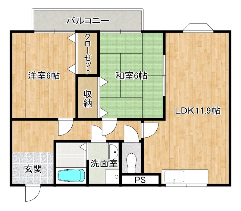 ライフステージ広瀬引土の間取り