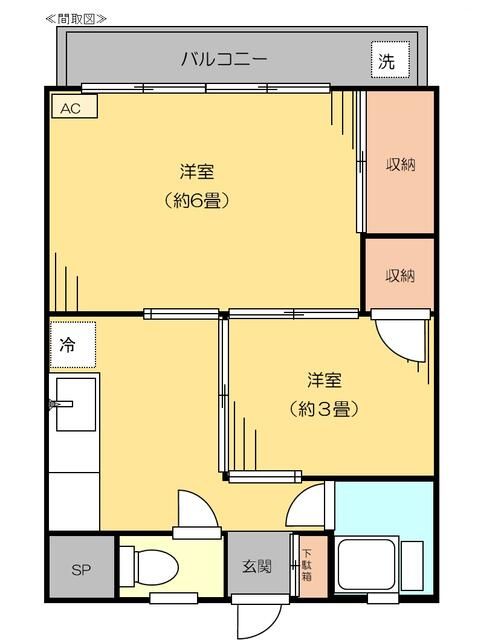 千葉市中央区松波のマンションの間取り