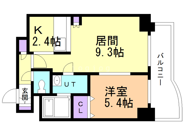 札幌市中央区南一条東のマンションの間取り