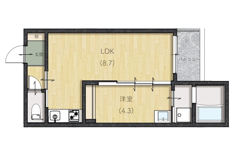 Lien国富の間取り