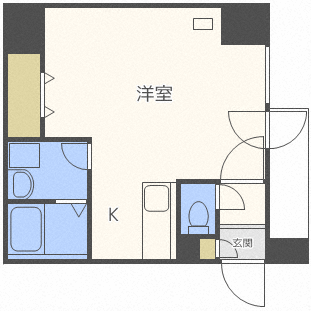 【札幌市中央区南二条西のマンションの間取り】