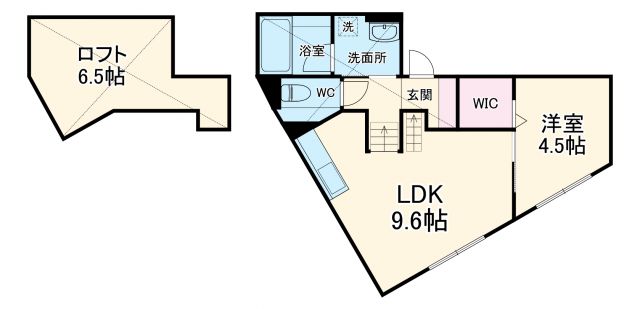 スマイシアＡｐａｒｔｍｅｎｔ西條町462-2、46の間取り