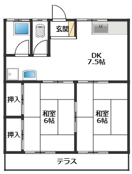 禅院アパートの間取り