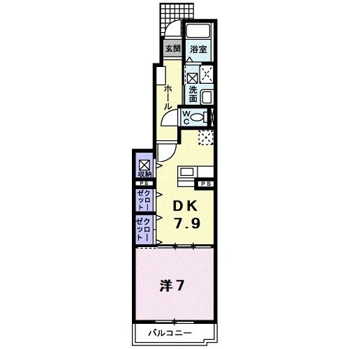 豊橋市東岩田のアパートの間取り