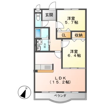 ハートフルマンション　ソーレの間取り