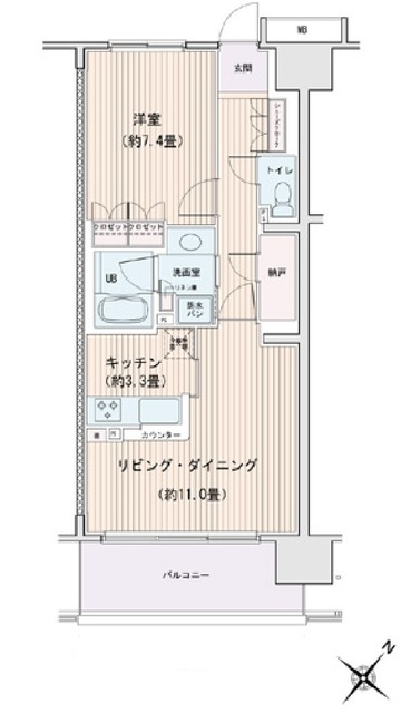 エスティメゾン豊洲レジデンスの間取り