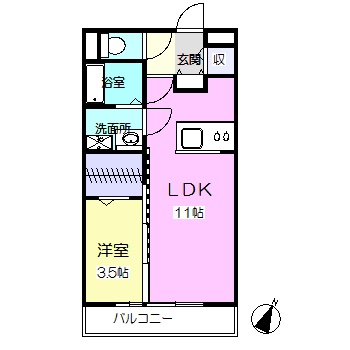 ハルムBの間取り