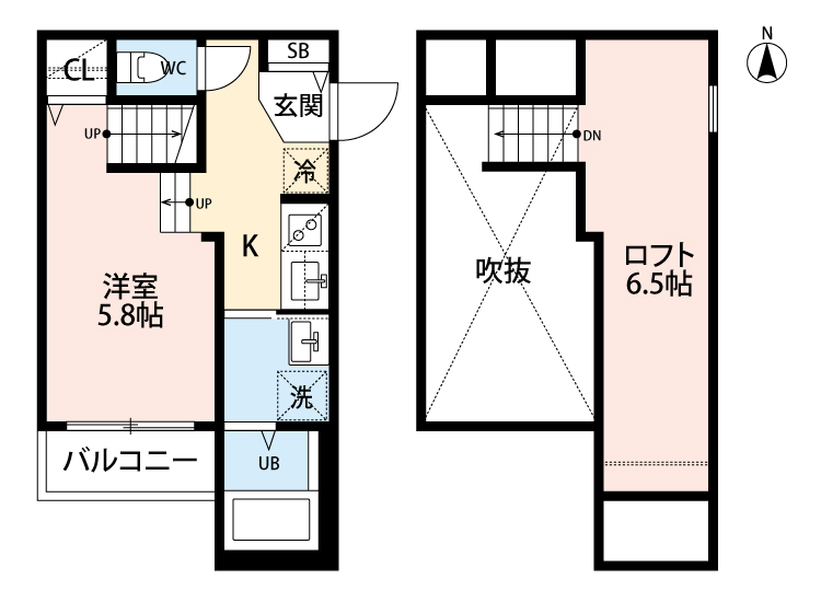 熊本市中央区国府のアパートの間取り