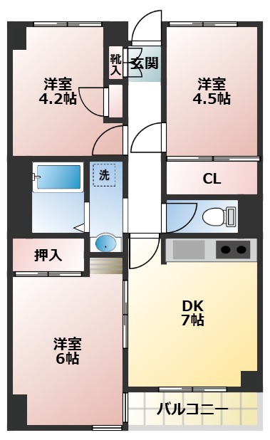 プレステージ府中の間取り