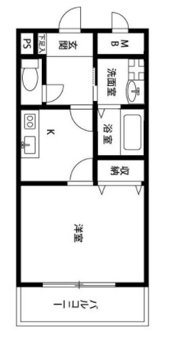 松原市西大塚のアパートの間取り