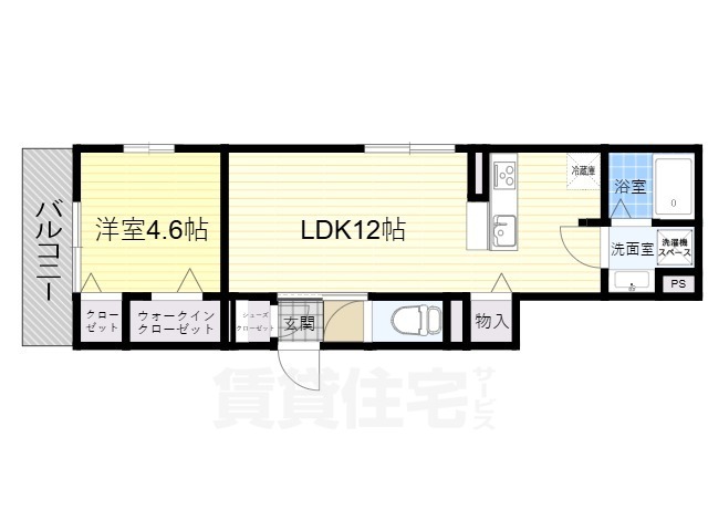 豊中市螢池北町のアパートの間取り