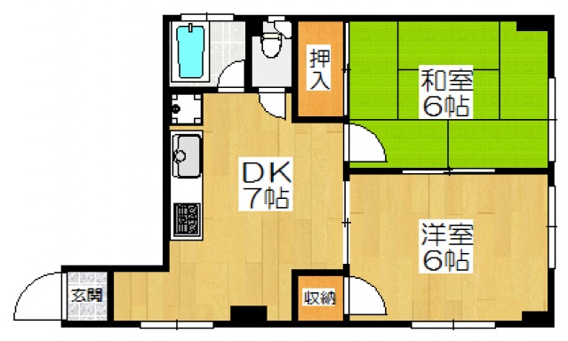 広島市中区光南のマンションの間取り