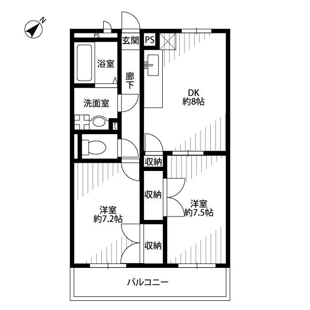 アンプルールフェールドリーミの間取り