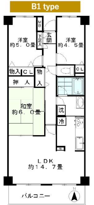 ジュネスの間取り