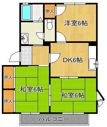 ソレムおばせI　Ｄ棟の間取り