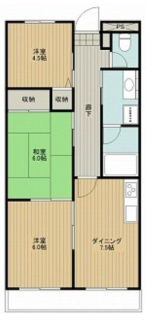 所沢市泉町のマンションの間取り