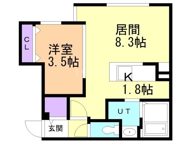 札幌市北区麻生町のマンションの間取り