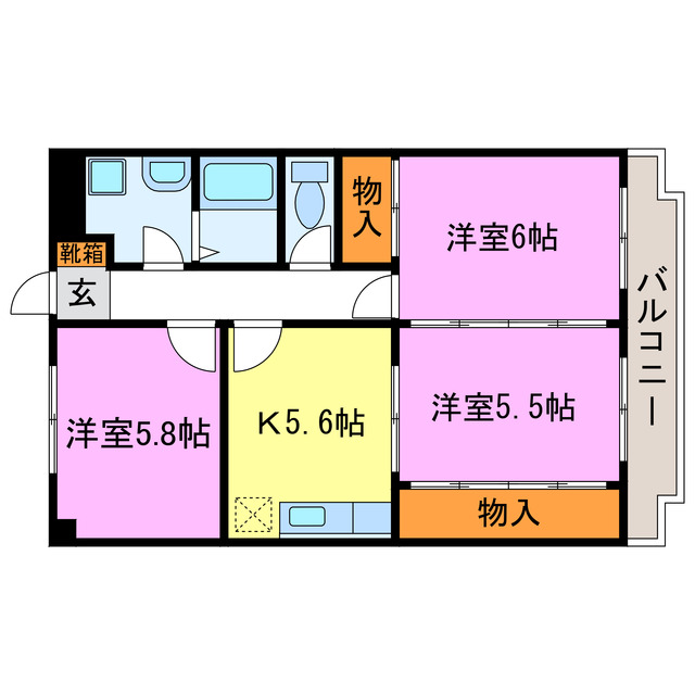 北野幌マンションの間取り