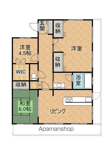 エイルヴィラクレストリバー鶴島の間取り写真