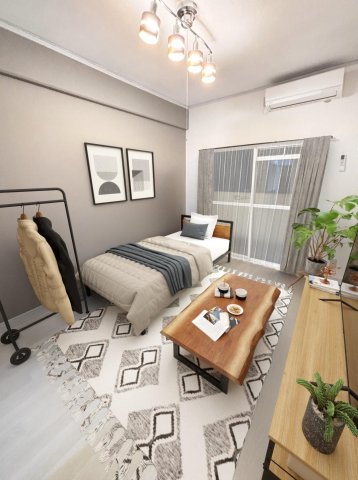 居室・リビング　別号室参照。モデルルーム。高速ネット無料