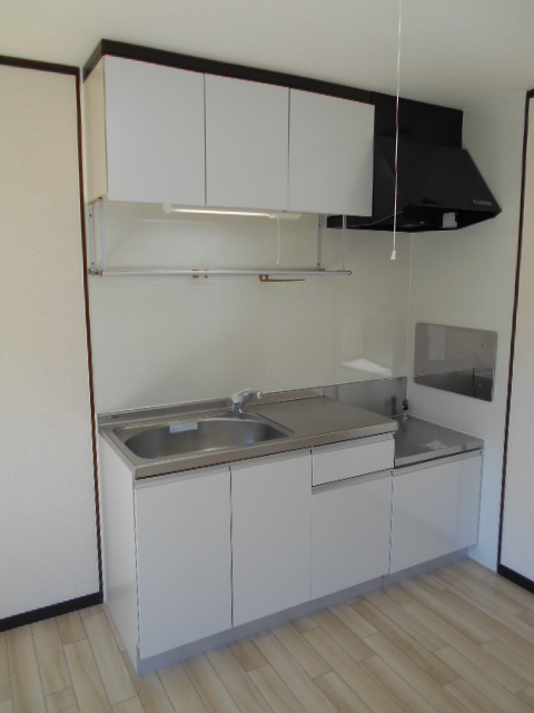 キッチン　ガスコンロ（２口）対応・シングルレバー水栓完備