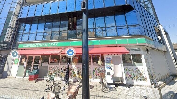 コンビニ　ローソンストア100庄内栄町店（コンビニ）まで351m