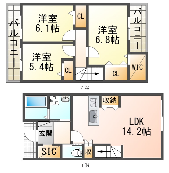 AG REGA東園田の間取り写真
