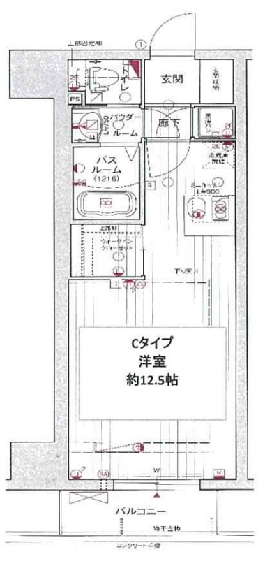 エグゼ難波東の間取り写真