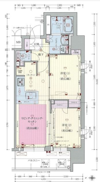 プレサンス松屋町駅前デュオの間取り写真