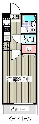 ＪＲ総武線 下総中山駅 徒歩11分 2階建 築25年の間取り写真