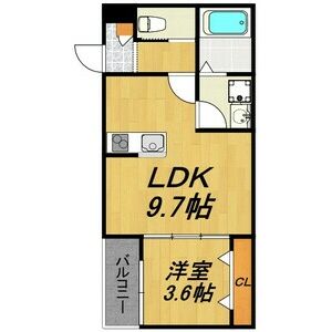名鉄犬山線 岩倉駅 徒歩12分 3階建 築4年の間取り写真
