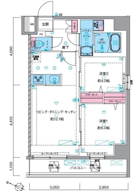 ジェノヴィア瑞江の間取り写真