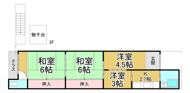 尼崎市西難波町6丁目貸戸建の間取り写真