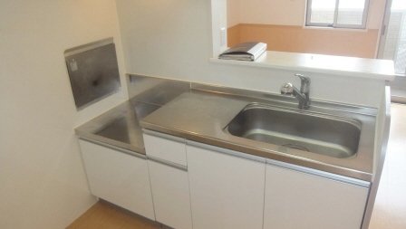 キッチン　２口ガスコンロ設置可能です