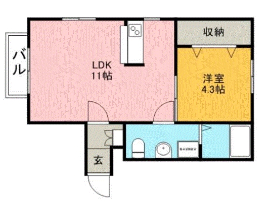 地下鉄空港線 福岡空港駅 徒歩7分 3階建 築18年の間取り写真