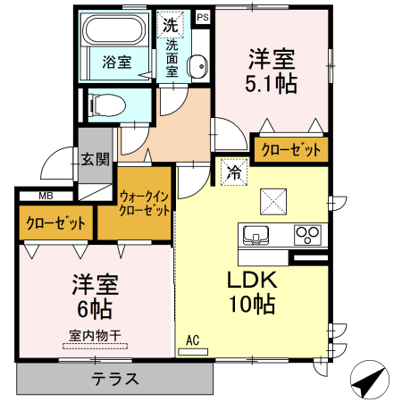 カーサ高須の間取り写真