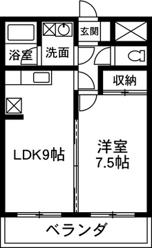 前橋市上佐鳥町のマンションの間取り