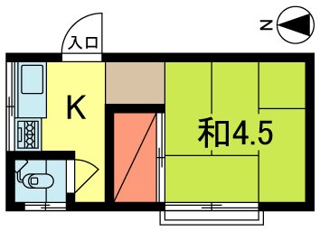 東京都杉並区和田２（アパート）の賃貸物件の間取り