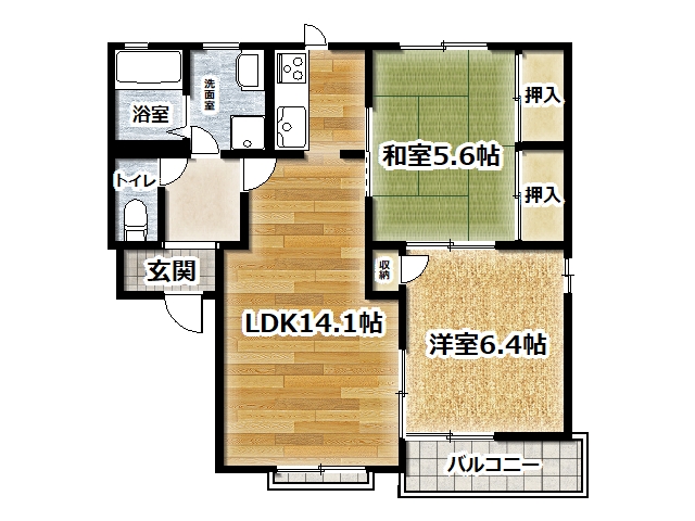 桃山ソレージュの間取り