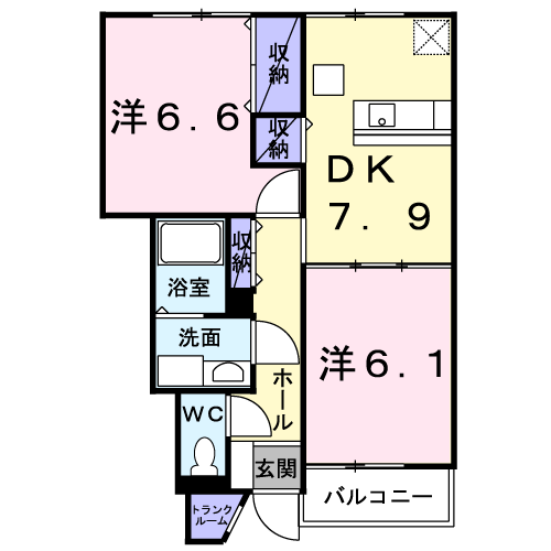 ガルテン　ヒューゲル　Iの間取り