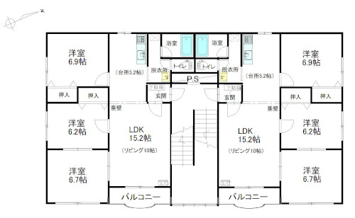 サンライズ・ヒーローマンションの間取り