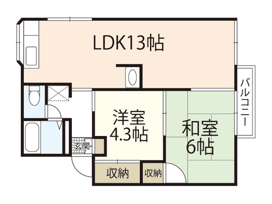 新田ハイツＡ棟の間取り