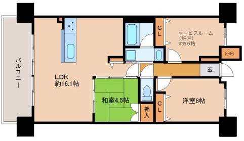 パデシオン大津レイクビューの間取り