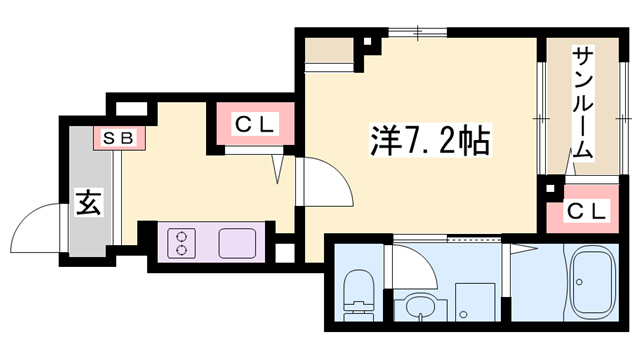 メゾングレーヌ龍野町の間取り