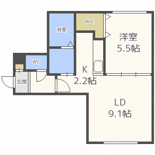 イーシティ山鼻の間取り