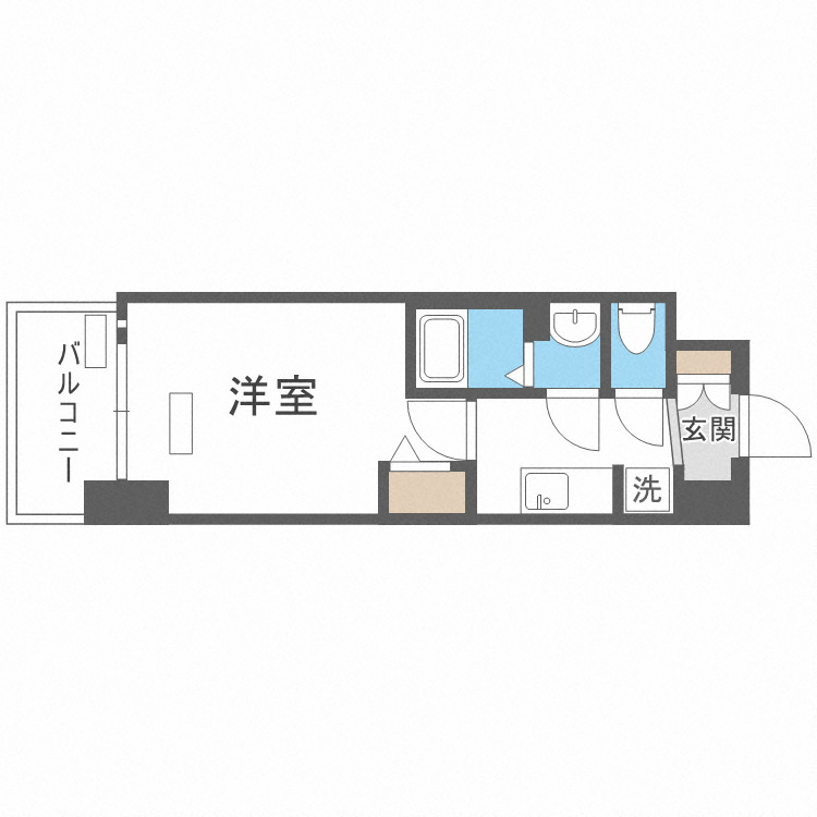 プレサンスOSAKADOMECITYクロスティの間取り