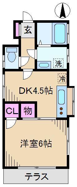 東京都北区十条仲原４（アパート）の賃貸物件の間取り